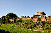 Myanmar - Inwa, the south gate the massive walls and moat are the only remains of the king’s palace. 